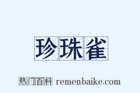 珍珠雀是什么意思的图片